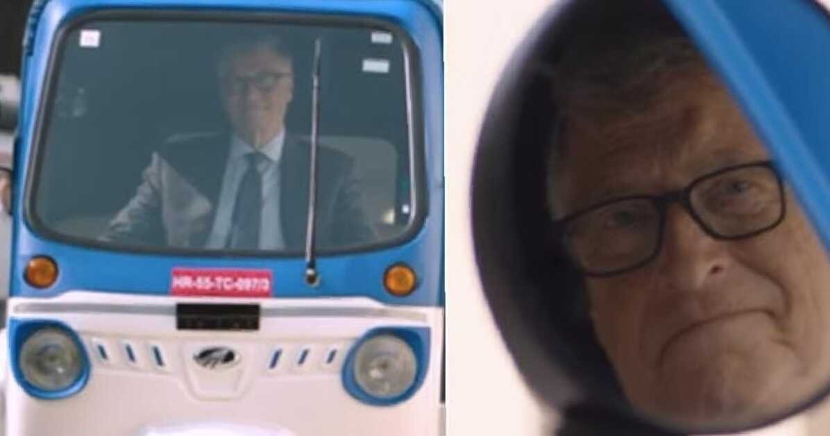 Bill Gates ने की Mahindra इलेक्ट्रिक थ्री-व्हीलर की सवारी, आनंद महिंद्रा ने रेस के लिए चैलेंज दे डाला