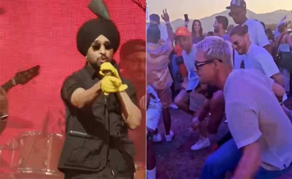 वायरल: दिलजीत दोसांझ के कोचेला कॉन्सर्ट में डीजे डिप्लो ग्रूव्स टू पटियाला पेग।  घड़ी
