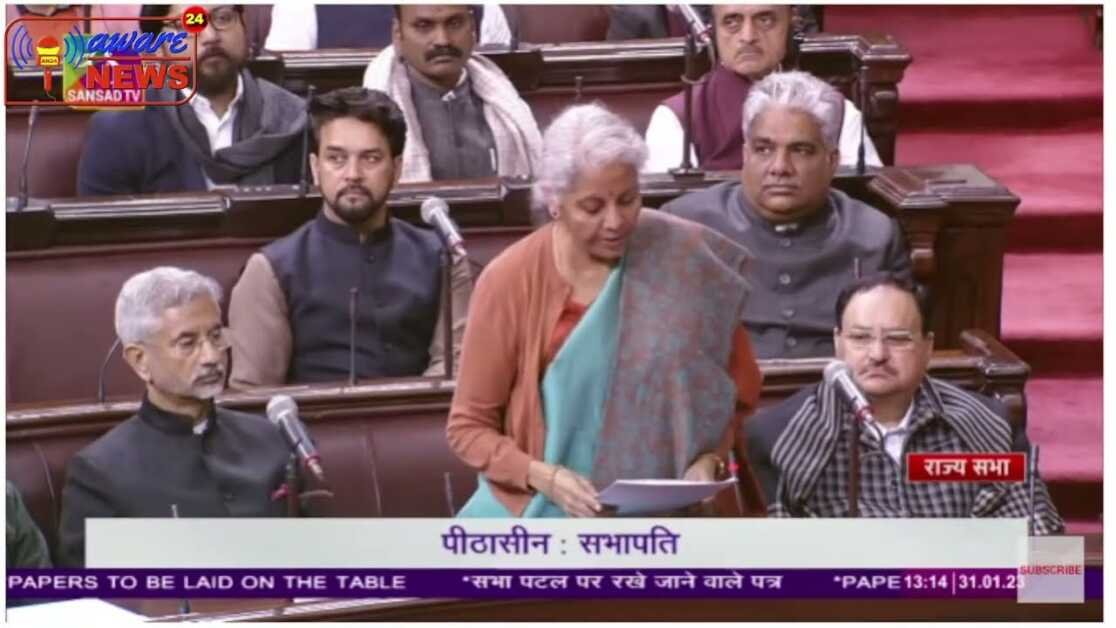 FM Nirmala Sitharaman tables the Economic Survey 2022-23 in Rajya Sabha