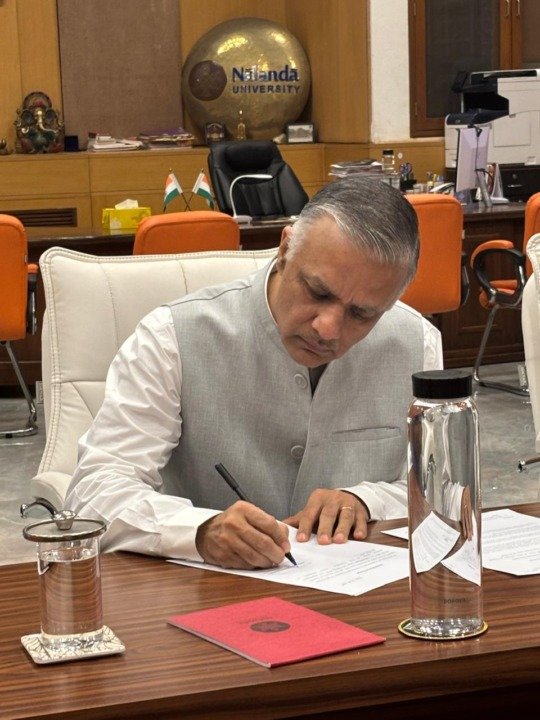 प्रोफेसर सचिन चतुर्वेदी ने नालंदा विश्वविद्यालय के कुलपति का कार्यभार संभाला