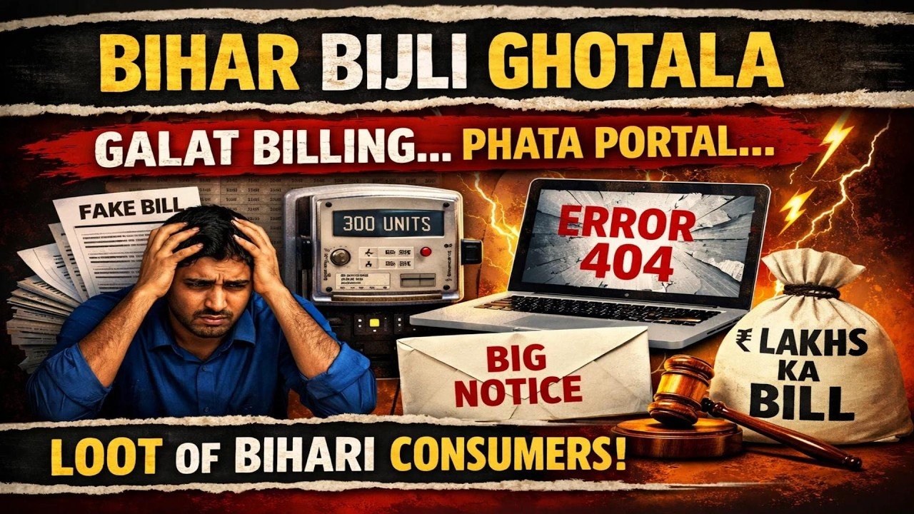 Bihar Electricity Scam Exposed | 12 Saal Se Fake Billing & Complaint Portal Failure